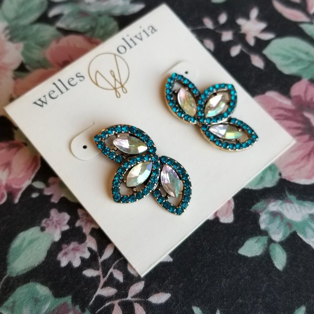 Olivia Welles emerald gem earings